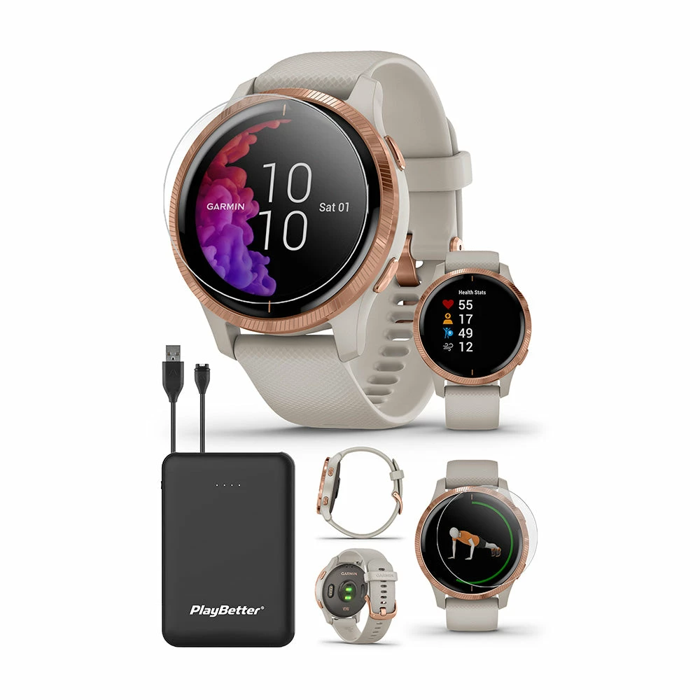 Garmin Venu® Fitness GPS Smartwatch (Light Sand/Rose Gold) - Image 10