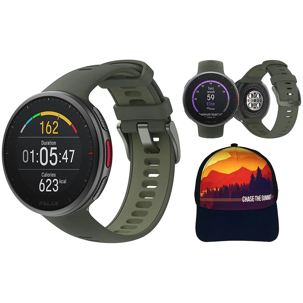 Polar Vantage V2 Premium Multisport GPS Watch With Chase The Summit Hat - Image 2