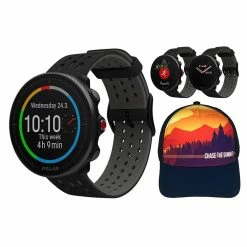 Polar Vantage M2 Multisport GPS Watch With Chase The Summit Official Hat
