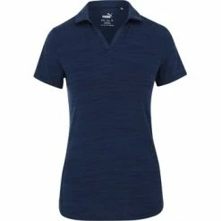 Puma Girl's Cloudspun Free Junior Polo Shirt - Navy Blazer Heather Size: S