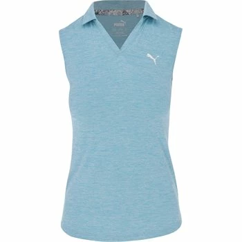 Puma Youth Girls Sleeveless Heather Junior Polo Shirt
